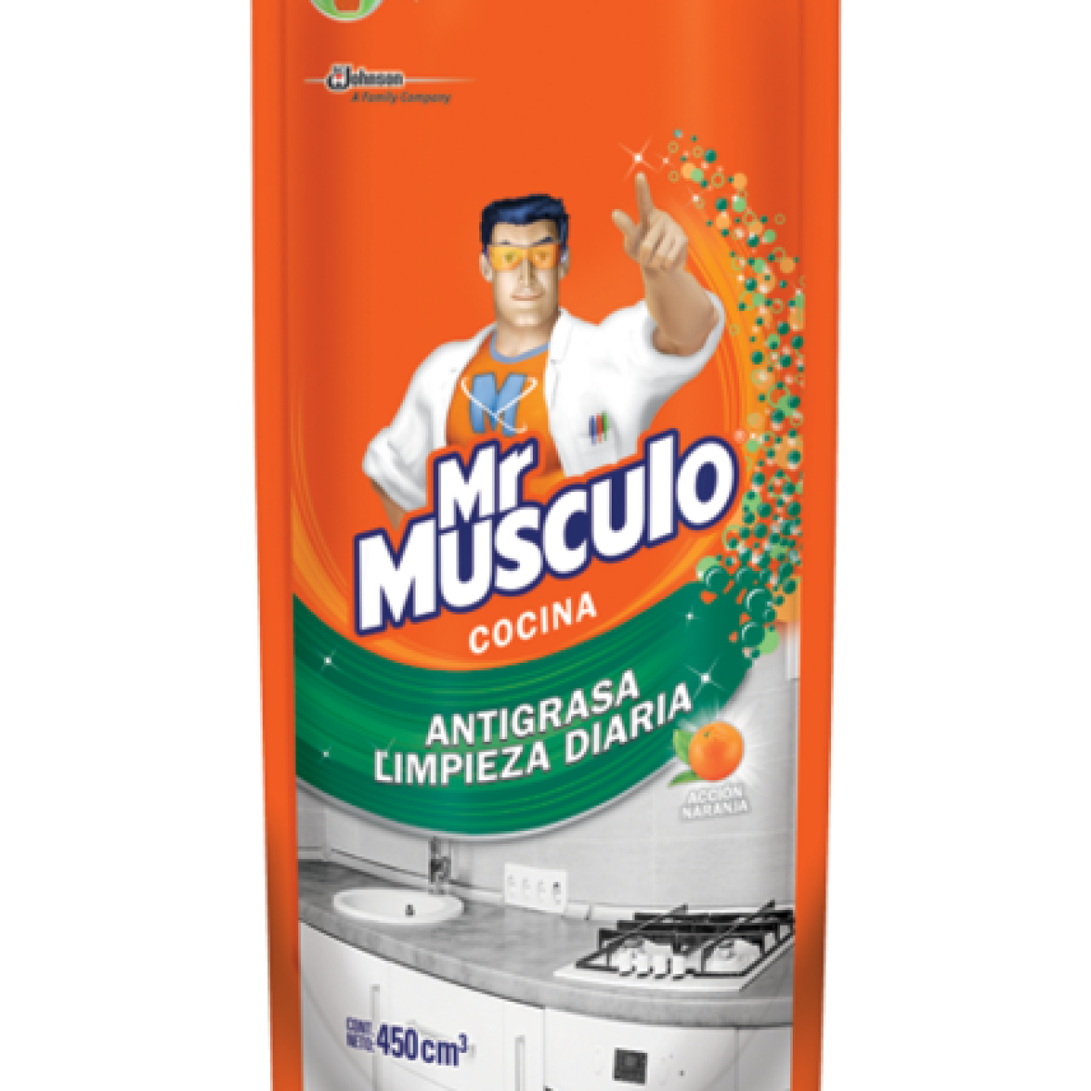 Limpiador Total Cocina Antigrasa Mister Musculo DoyPack x450ml.