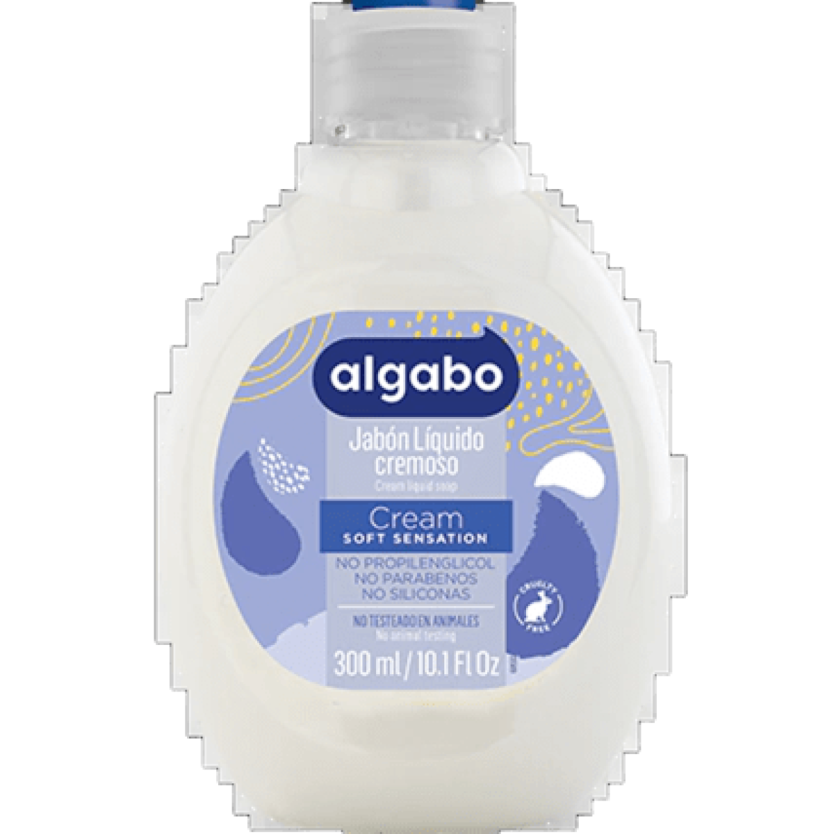 Jabon Liquido Algabo x300 ml. Cream (blanco)
