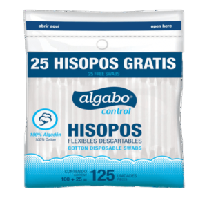 Hisopos Algabo x125 Unid. Bolsa con Zipper