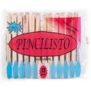 Broches Economicos Madera (x12 Paq)