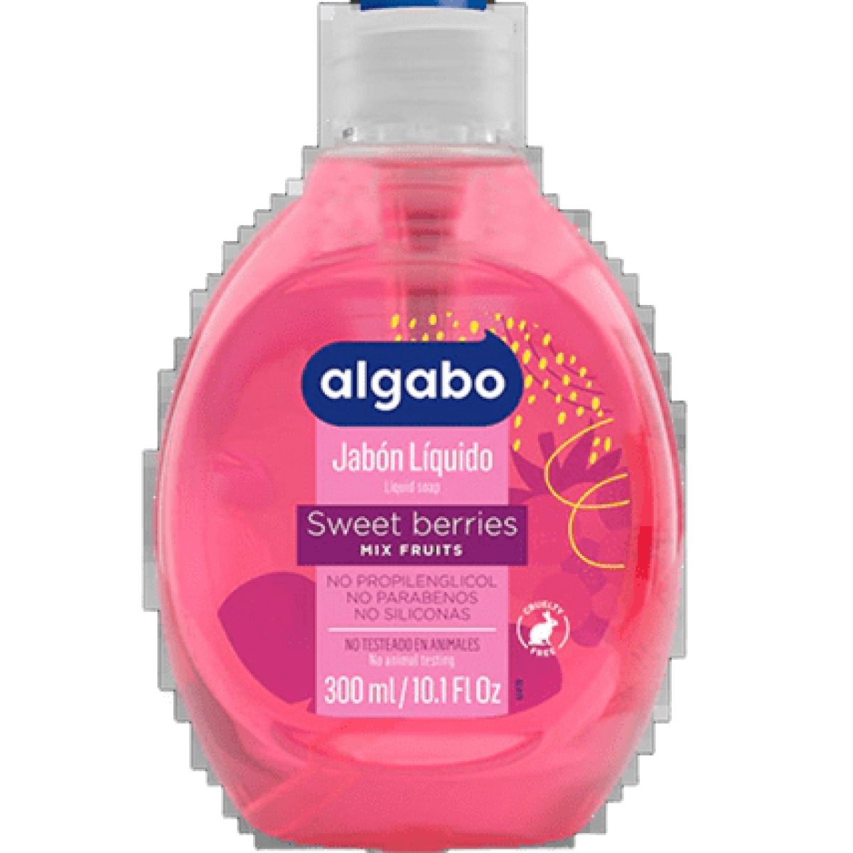 Jabon Liquido Algabo x300 ml. Sweet Berries (Rojo)