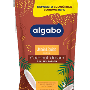 Repuesto Economico Jabon Liquido Algabo x300 ml. Coco y Vainilla (amarillo)