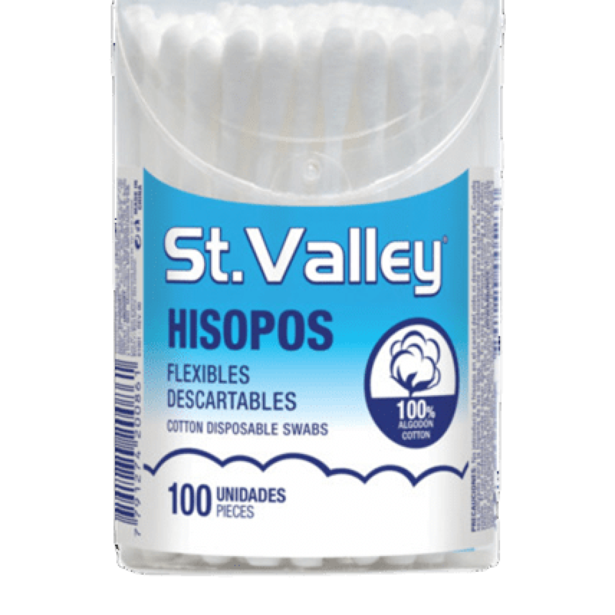 Hisopos tubo de 100 unidades St Valley